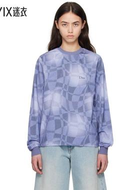 Dime MTL 女款蓝色 Abstract 长袖 T 恤 迷衣时尚