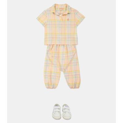 The Animals Observatory 女童 长裤 Buffalo 格纹棉质童装