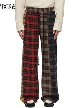 Song For The Mute 男款多色 Tartan Flannel Relaxed 运动裤 迷