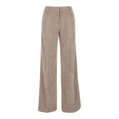 LEPLAIN 女士 长裤 Pants and Hems for 棕色灯芯绒带口袋直筒裤