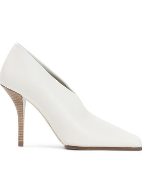 Alaïa 女士 SS26 高跟鞋 90 白色羔羊皮浅口鞋