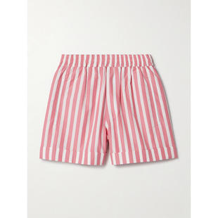 KONDI 条纹棉质府绸短裤 女士 Banker 短裤 SUZIE