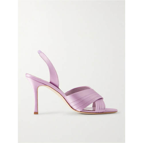 Manolo Blahnik 莫罗·伯拉尼克 女士 凉鞋 Viera 90 绸缎露跟