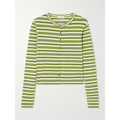 Faithfull the Brand 女士 SS26 开衫 Cinta 条纹棉混纺针织开衫