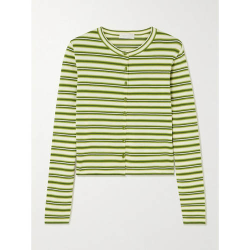 Faithfull the Brand 女士 SS26 开衫 Cinta 条纹棉混纺针织开衫