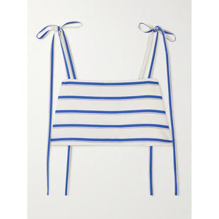 短款 Rosie 上衣 女士 条纹人字纹棉混纺上衣 Assoulin