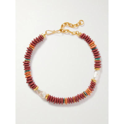 Lizzie Fortunato 女士 项链/吊坠 Umi 镀金蓝绿色珍珠珠饰项链