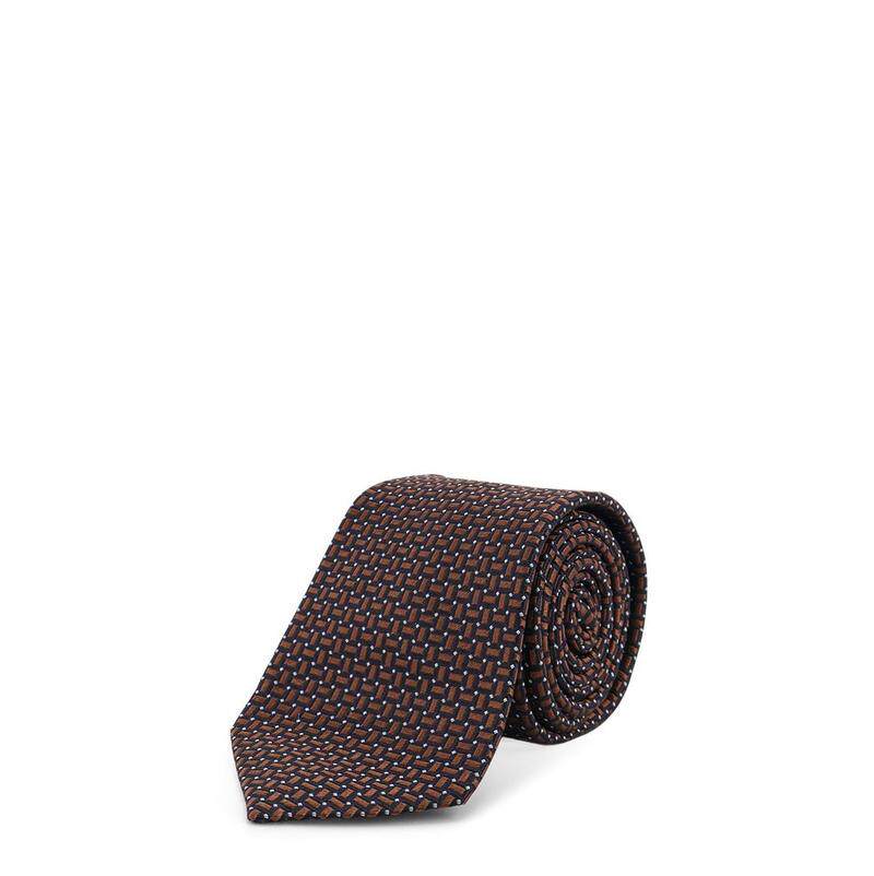 Kiton 男士 SS26 领带 微型图案真丝