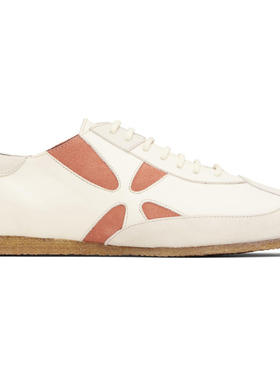 Stefan Cooke 男士 运动鞋 灰白色  橙色 Slashed Trainer 运动鞋