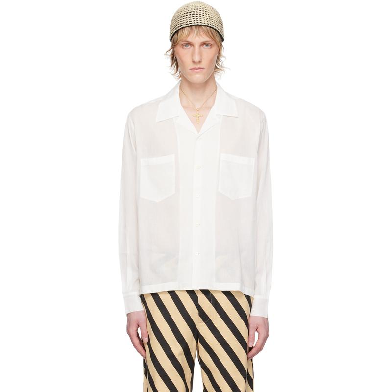 Bode 男士 衬衫 白色 Boxy 衬衫