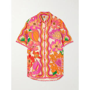 FARM Rio 女士 衬衫 Spring Affair 印花亚麻混纺