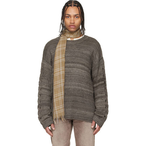 Our Legacy 男士 上衣 棕色 Popover Roundneck 针织衫
