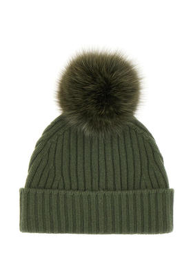 VanisÉ 女士 FW25 毛线帽 深绿色羊绒小便帽