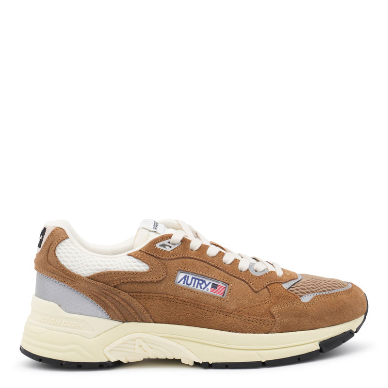 Autry 男士 秋冬新品 运动鞋 HYPERWAY 棕色皮质运动鞋