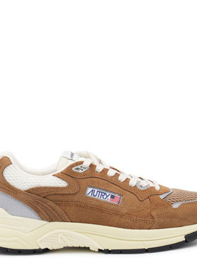 Autry 男士 秋冬新品 运动鞋 HYPERWAY 棕色皮质运动鞋