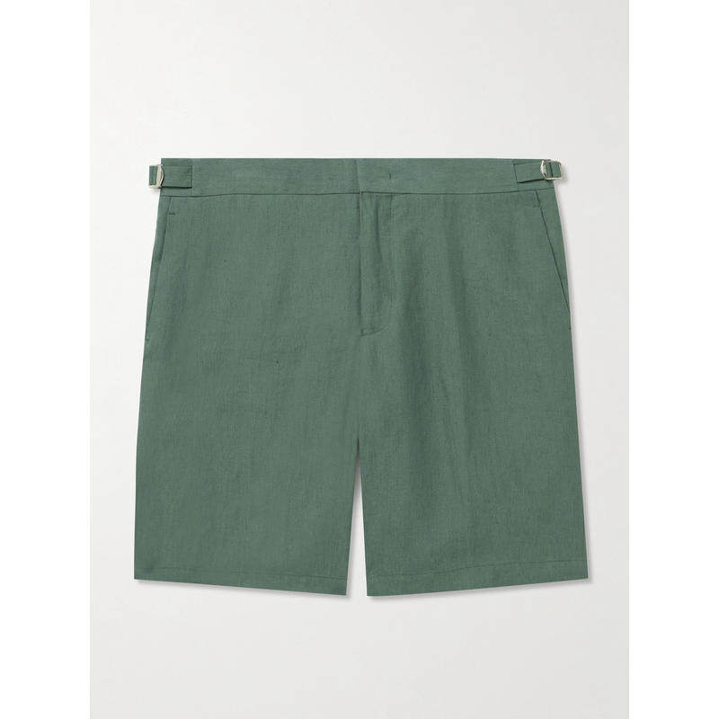 Orlebar Brown 男士 FW25 短裤 Norwich 直筒亚麻短裤,男装,短裤,淘宝优惠券,粉丝福利购,淘宝优惠卷