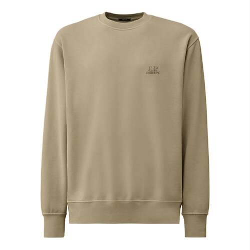 C.P. Company 男士 FW25 卫衣 斜线抓绒连帽徽标运动衫