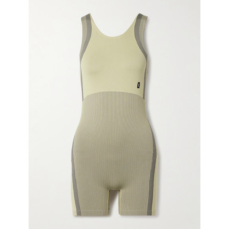 On 女士 短款连身裤 Studio 罗纹弹力再生连体衣