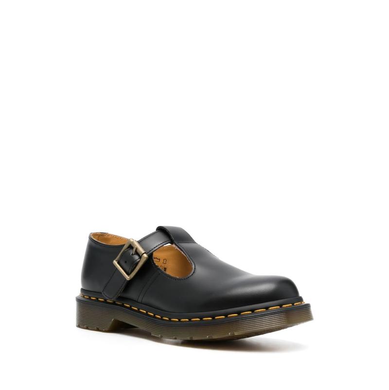 Dr. Martens 马丁博士 女士 SS26 乐福鞋 Polley 黑色光滑