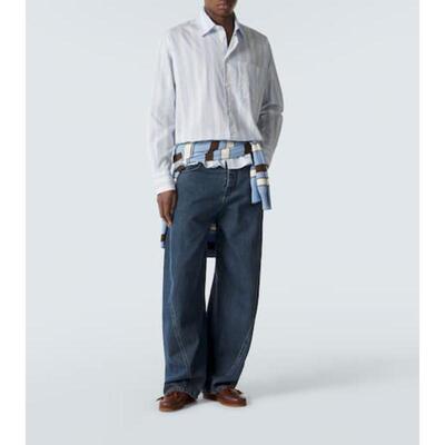 Jacquemus 男士 衬衫 Camargue 条纹棉质衬衫