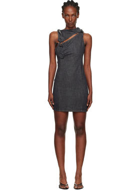 Coperni 女士 短款连衣裙 灰色 Flower 牛仔连衣裙