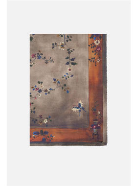 Faliero Sarti 女士 FW26 围巾 Kaki Carpet 羊绒混纺