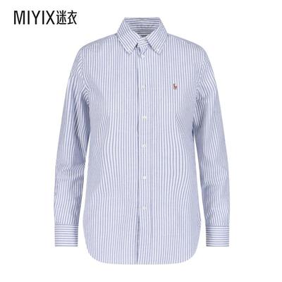 Polo Ralph Lauren拉夫劳伦 女士 刺绣条纹衬衫 迷衣时尚
