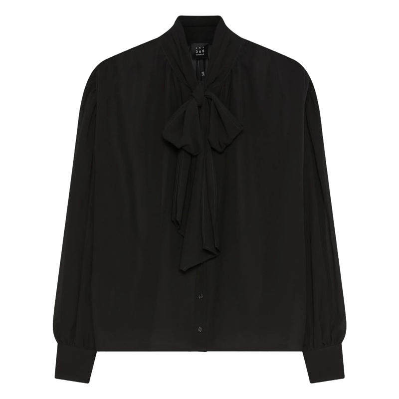 Marella 女士 SS26 衬衫 黑色聚酯素色