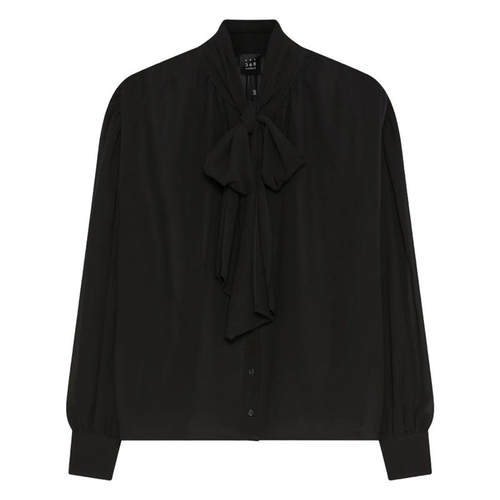 Marella 女士 SS26 衬衫 黑色聚酯素色