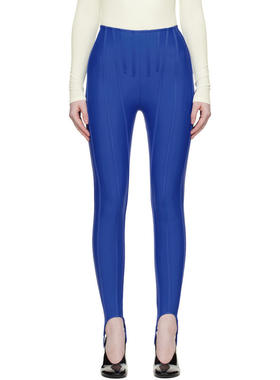 Mugler 女士 运动紧身裤 独家发售蓝色 Corseted 紧身裤