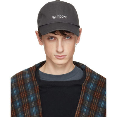 We11Done 男士 棒球帽 灰色 Basic Small Logo