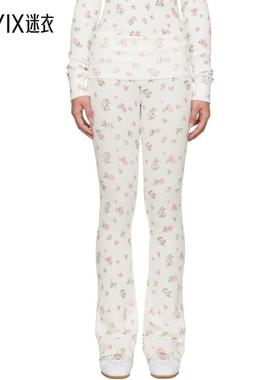 Danielle Guizio 女士白色 Flared Thermal 长裤 迷衣时尚