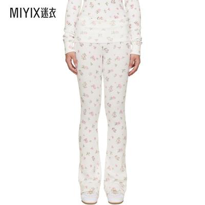 Danielle Guizio 女士白色 Flared Thermal 长裤 迷衣时尚