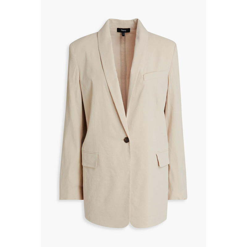 Theory 女士 夹克 亚麻混纺西装外套