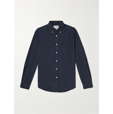 PORTUGUESE FLANNEL 男士 衬衫 Belavista 领尖带扣式衣领棉质