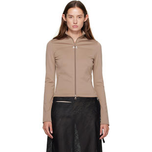 FW25 女士 夹克 黄褐色 运动 Courrèges Biker 古未界