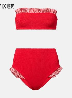 Hunza G 女款Peggy 方格棉布比基尼 迷衣时尚