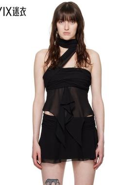 Danielle Guizio 女 黑色 Wrap Around 上装 迷衣时尚