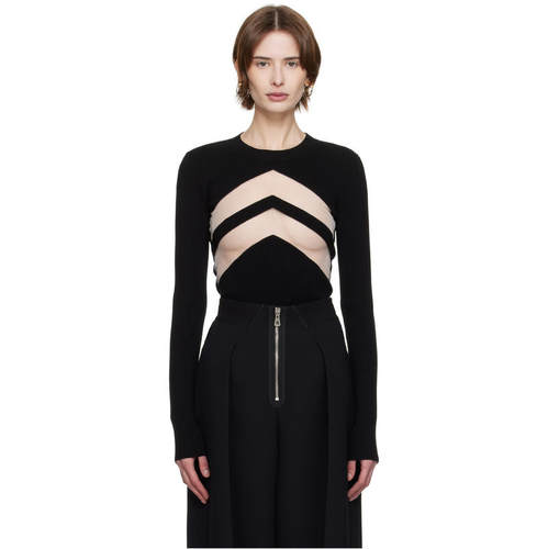 Jean Paul Gaultier 高缇耶 女士 T恤 黑色 The Chevrons 针织衫