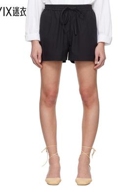 Matteau 女款黑色 Relaxed 短裤 迷衣时尚