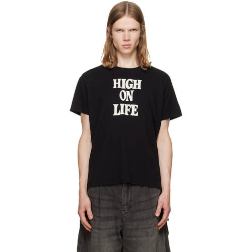 R13 男士 T恤 黑色 High On Life Boy