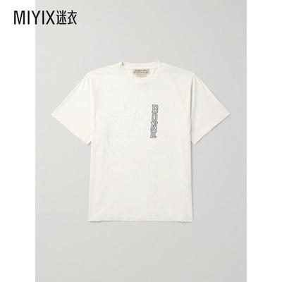 Remi Relief 男款白色棉针织T恤 迷衣时尚