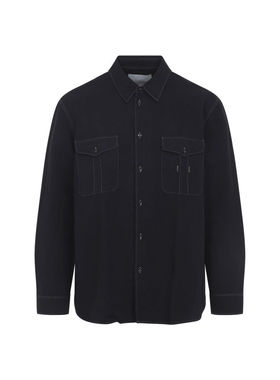 Studio Nicholson 男士 SS26 衬衫 LOURO 黑色棉质亚麻