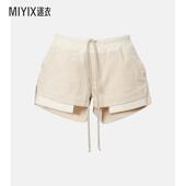 迷衣时尚 Rick Fog 棉质亚麻百慕大短裤 Owens瑞克欧文斯 女款