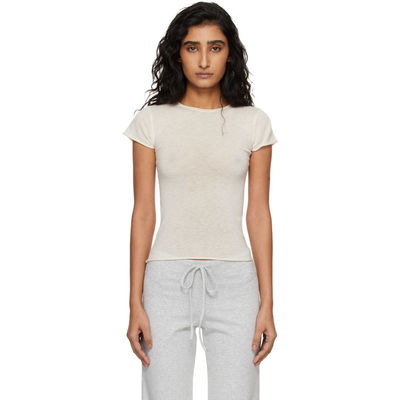 SKIMS 女士 T恤 灰白色 Featherweight Cashmere