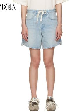 Citizens of Humanity 女款蓝色 Brynn Drawstring 牛仔短裤 迷衣