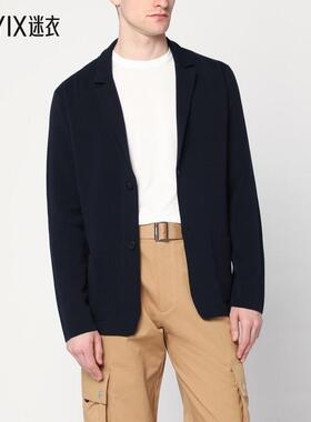 【春夏新品】Roberto Collina 男款海军蓝棉质夹克针织开衫 迷衣