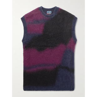 毛衣 BLUE SS26 男士 渐变色磨毛提花针织马甲 JAPAN