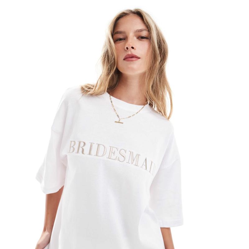 Six Stories 女士 T恤 bridesmaid statement T恤(白色)