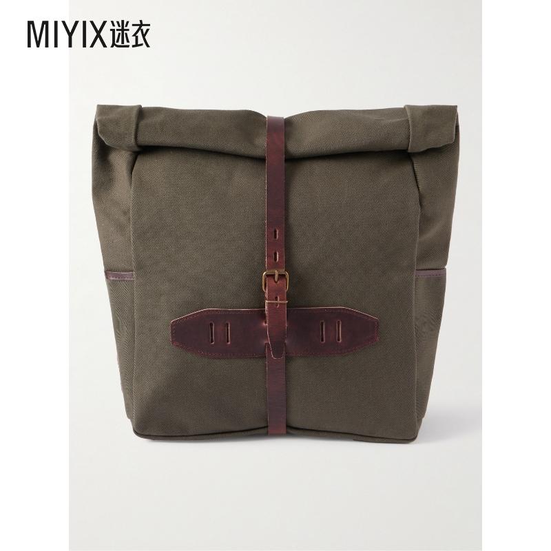 【早春新品】BLEU DE CHAUFFE 男士Jamy Leather-Trimmed Canvas